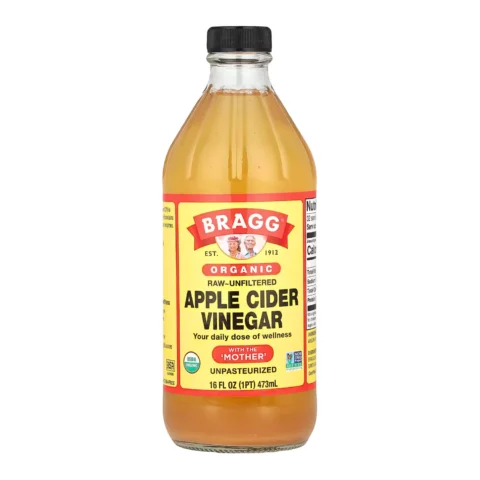 خل تفاح عضوي مصنوع من "أم الخل"، خام غير مصفى، 16 أونصة سائلة (473 مل)