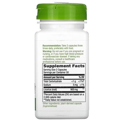 nature s way licorice root 450 mg 100 vegan capsules 1928 033674146002 1